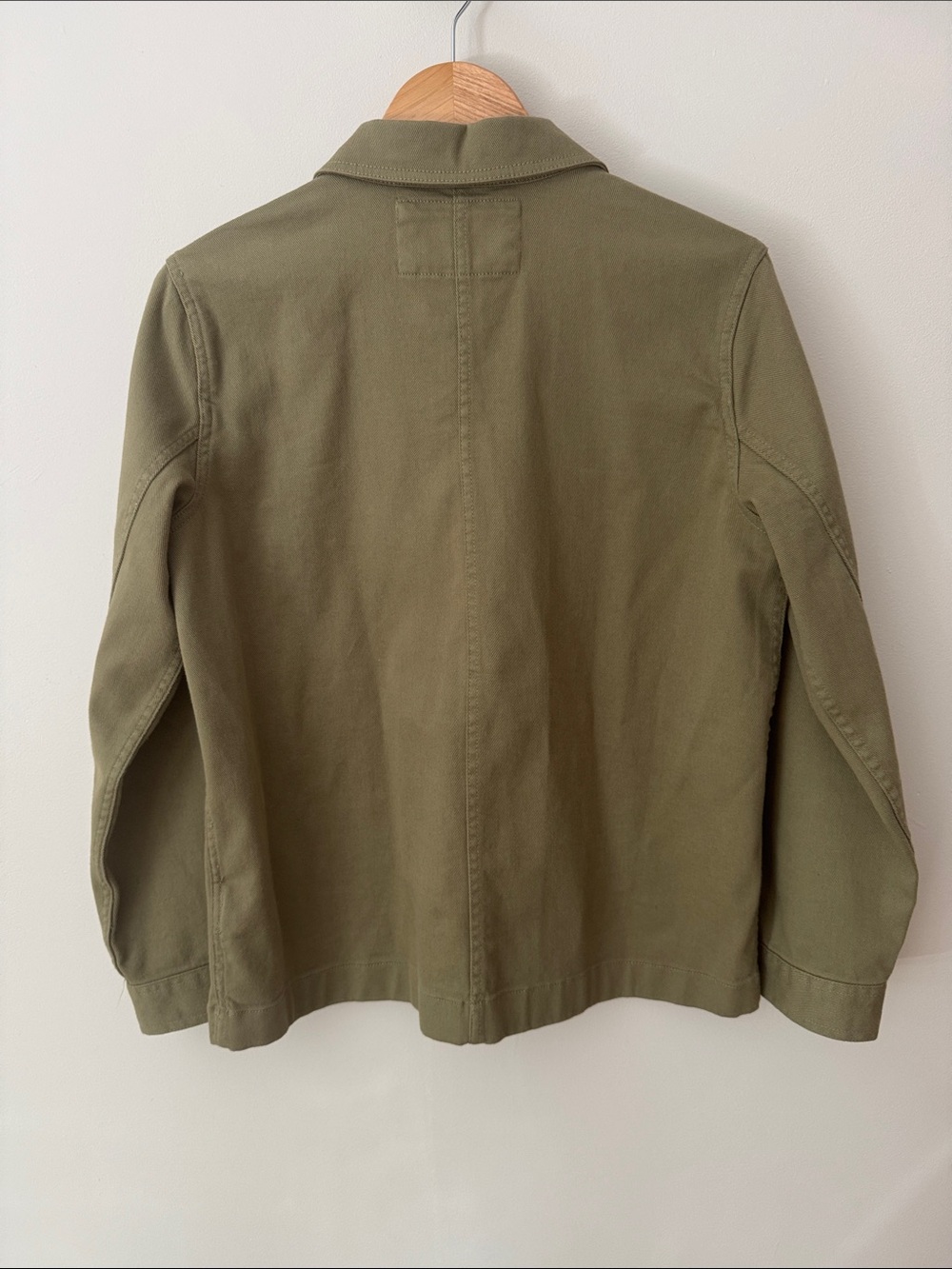 Quince | Organic Cotton Comfort Stretch Chore Jacket in Olive Green | Size M - Picture 3 of 12